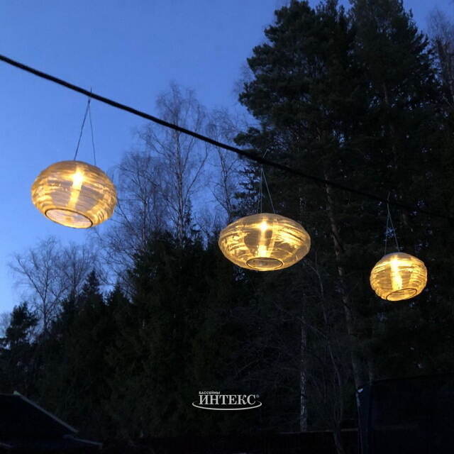 Китайский фонарик на солнечной батарее Solar Festival 25*21 см бежевый, IP44 Star Trading