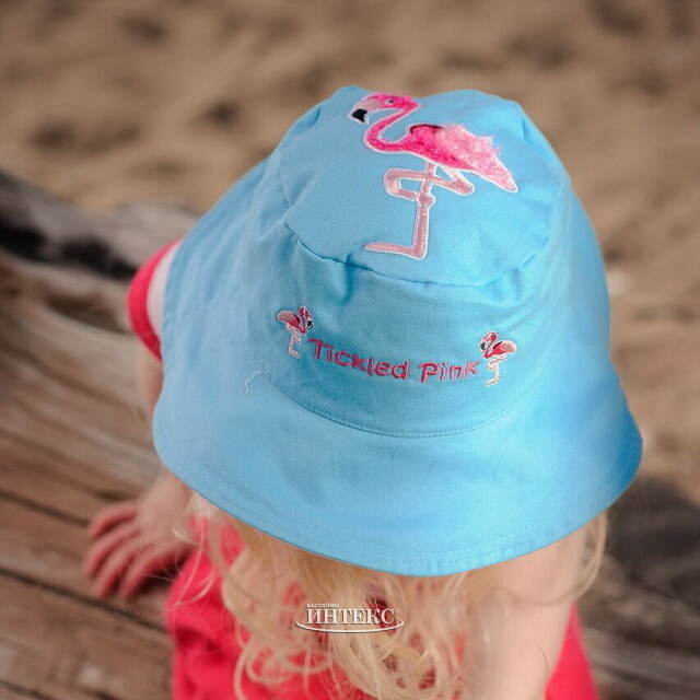 Детская панама Flapjackkids Дельфин и Фламинго, размер М, от 2 до 4 лет Flapjackkids