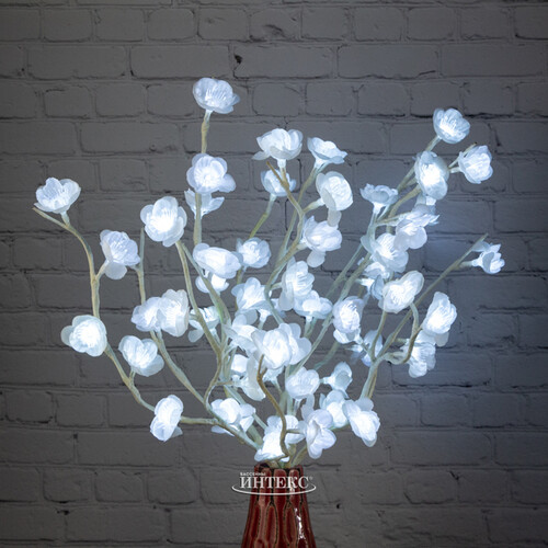 Светящийся букет Цветущая вишня 50 см, 60 холодных белых LED ламп Kaemingk