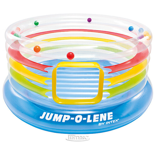 Надувной батут Jump-o-Lene с мячами 182*86 см INTEX