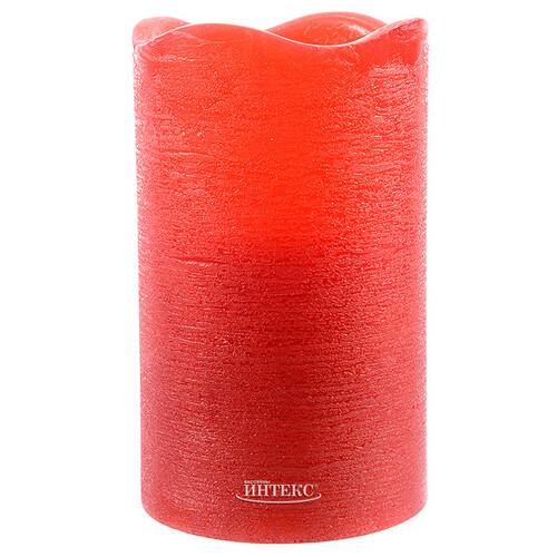 Светильник свеча восковая 17.5*7.5 см красная на батарейках, таймер Kaemingk