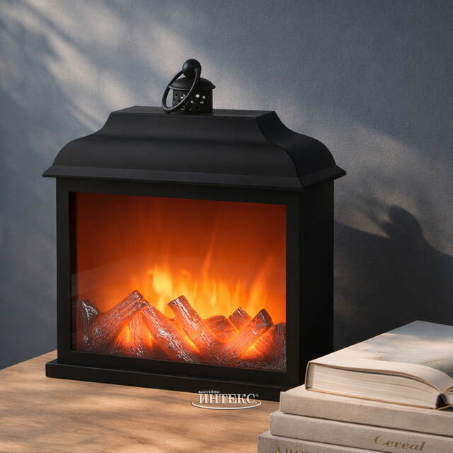 Декоративный светильник-фонарь Камин Bellatrix 35*30 см, на батарейках Kaemingk