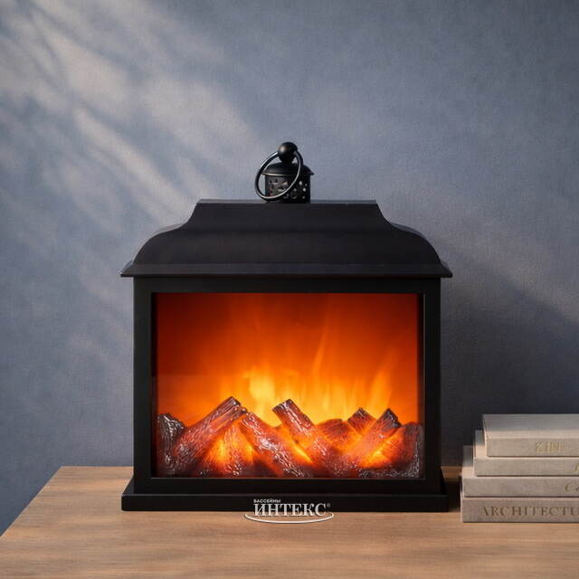 Декоративный светильник-фонарь Камин Bellatrix 35*30 см, на батарейках Kaemingk