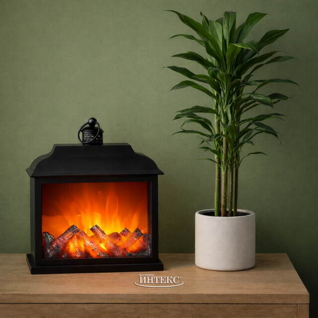 Декоративный светильник-фонарь Камин Bellatrix 35*30 см, на батарейках Kaemingk