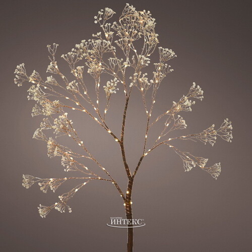 Светящаяся ветка для декора Gypsophila 120 см, 100 теплых белых микро LED ламп, IP20 Kaemingk
