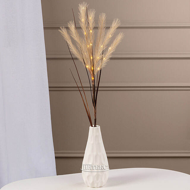 Светящаяся ветка для декора Шоколадный Латте 70 см, теплые белые LED лампы, на батарейках Kaemingk (Кейминг)