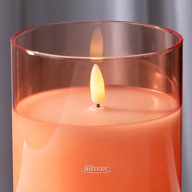 Набор светодиодных свечей с имитацией пламени Одри: Амбер 13-17 см, 3 шт на батарейках, таймер Kaemingk (Кейминг)