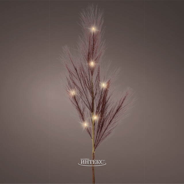 Светящаяся ветка для декора Сливовый Шоколад 70 см, теплые белые LED лампы, на батарейках Kaemingk (Кейминг)