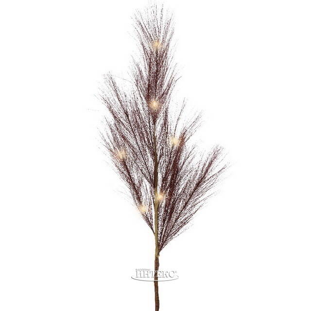 Светящаяся ветка для декора Сливовый Шоколад 70 см, теплые белые LED лампы, на батарейках Kaemingk (Кейминг)