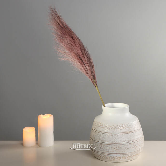 Светящаяся ветка для декора Сливовый Шоколад 70 см, теплые белые LED лампы, на батарейках Kaemingk (Кейминг)