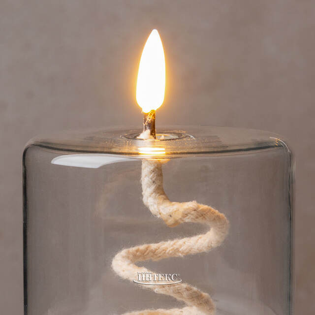 Светодиодная свеча с имитацией пламени Эриче 14 см на батарейках, таймер, стекло Kaemingk