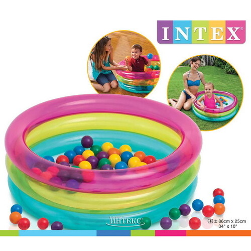 Сухой бассейн с шариками 86*25 см INTEX
