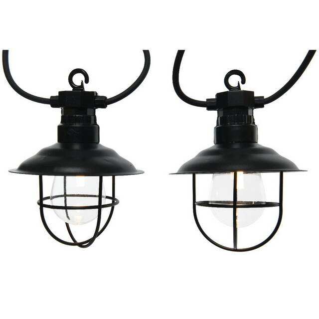 Гирлянда из лампочек Filidella, 10 ламп, теплые белые LED, 4.5 м, черный ПВХ, соединяемая, IP44 Kaemingk (Кейминг)