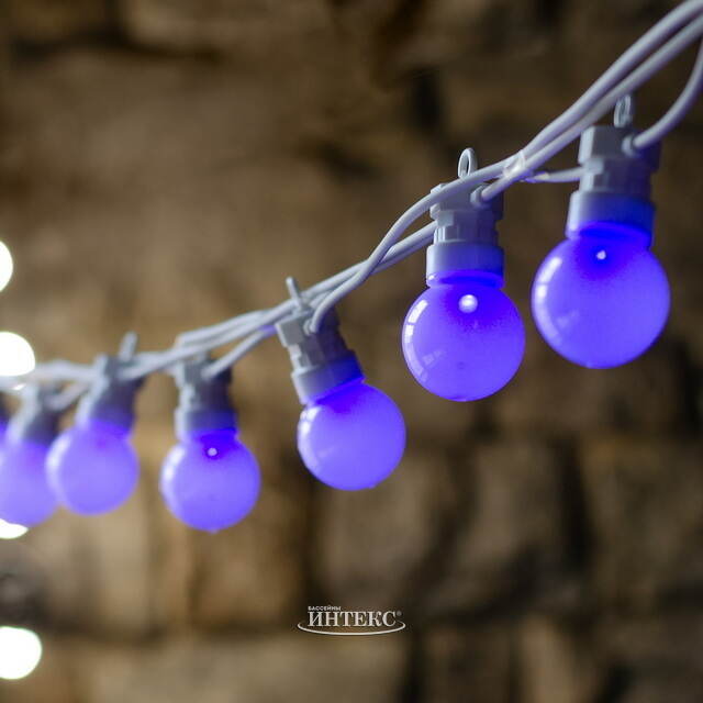 Гирлянда из лампочек Lollifray, 20 ламп c разноцветными RGB LED, 9.5 м, белый ПВХ, пульт управления, таймер, соединяемая, IP44 Kaemingk