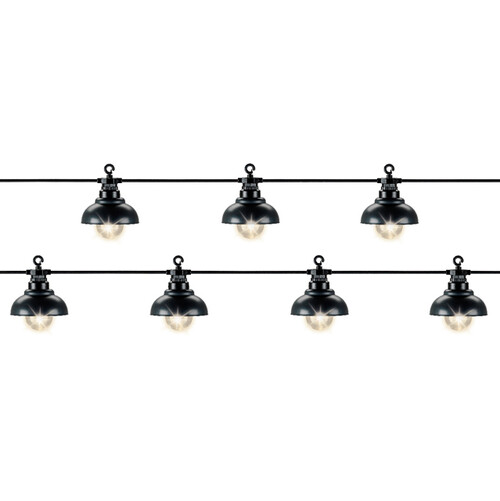Гирлянда из лампочек Фонарики, 10 ламп с экстра теплым белым светом, 4.5 м, черный ПВХ, соединяемая, IP44 Kaemingk