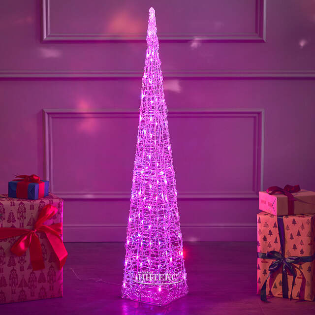 Светящаяся фигура Елка Cone Light 120 см, 80 разноцветных RGB LED ламп, IP44 Kaemingk