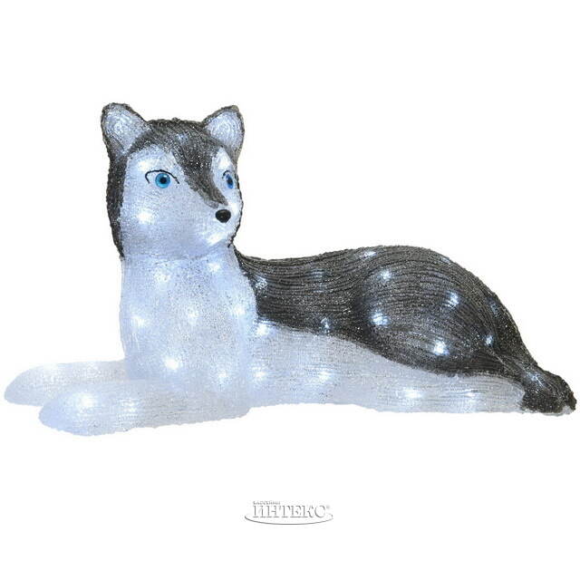 Светодиодная фигура Голубоглазый Хаски Рой 51 см, 60 LED ламп, IP44 Kaemingk (Кейминг)