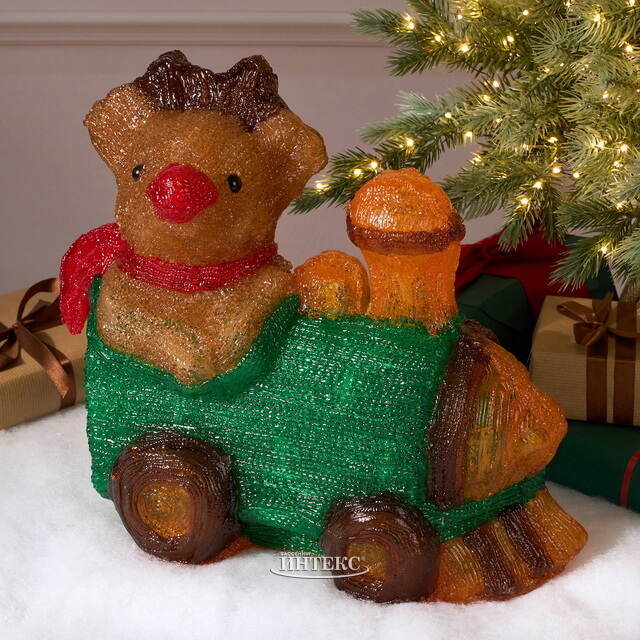 Светящаяся фигура Олень Рудольф - Christmas Train 37 см, 50 LED ламп, IP44 Kaemingk