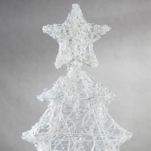 Светящаяся фигура Елка Christmas Lace 74 см, 70 холодных белых LED ламп с мерцанием, IP44 Kaemingk