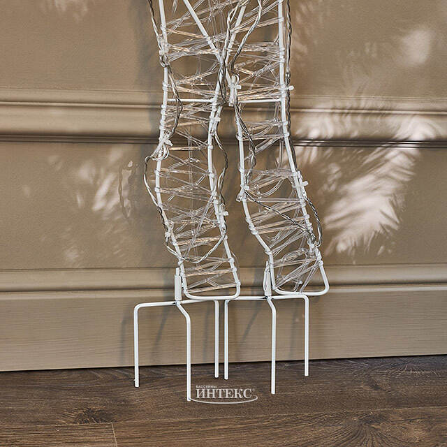 Светящаяся плоская фигура Олень Фостер 89 см, 60 теплых белых LED ламп с мерцанием, таймер, IP44 Kaemingk