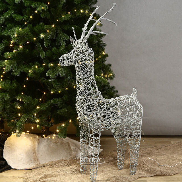 Светящийся олень Джаспер 69 см, 48 теплых белых LED ламп, IP44 Kaemingk