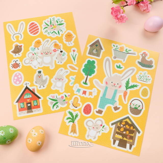 Пасхальные наклейки Яркая Весна 29*20 см, 2 листа Koopman (Купман)