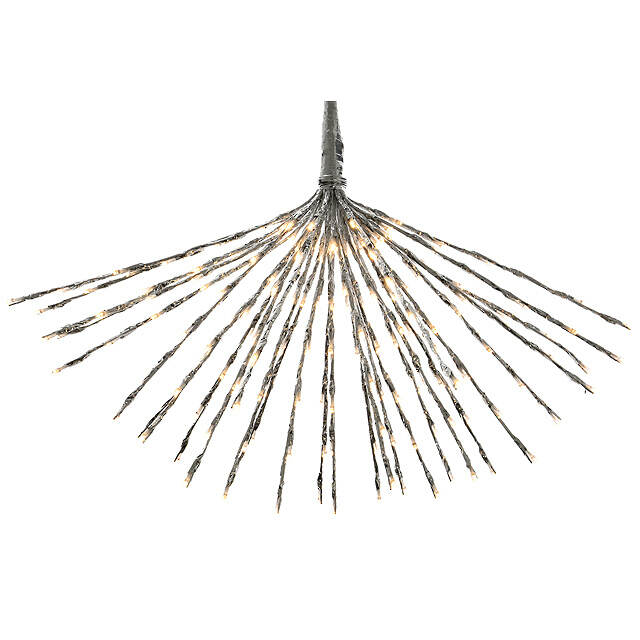 Светодиодное украшение Полярная Звезда серебряная 70 см, 180 теплых белых LED ламп, контроллер, IP44 Kaemingk