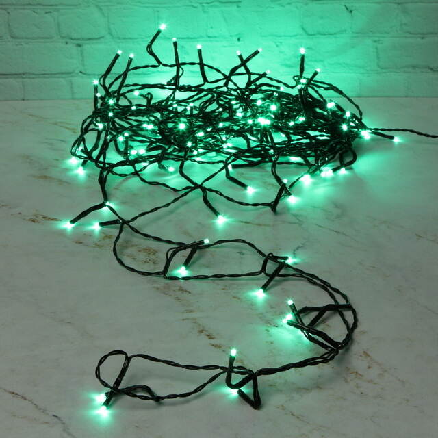 Светодиодная гирлянда Объемная 80 зеленых LED ламп 6 м, черный ПВХ, контроллер, таймер, IP44 Kaemingk
