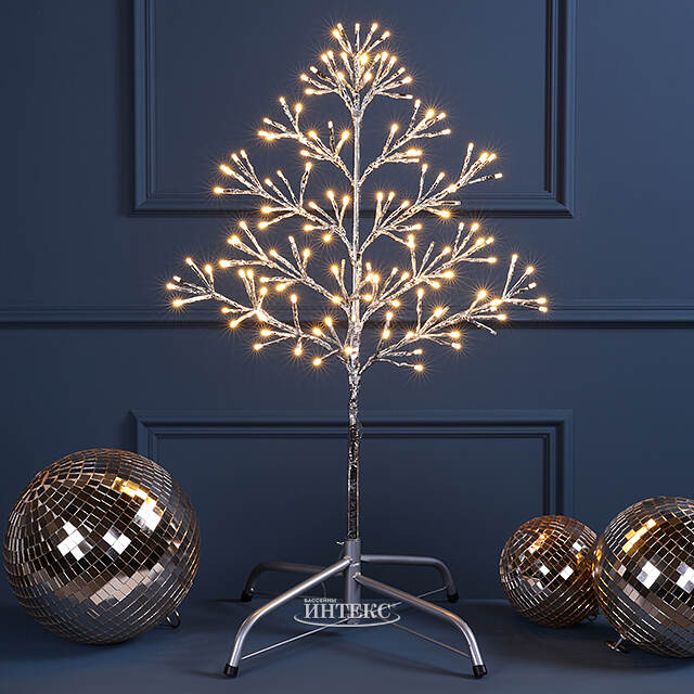 Светодиодное дерево Lausanne Silver 78 см, 140 теплых белых LED ламп с мерцанием, IP44 Kaemingk