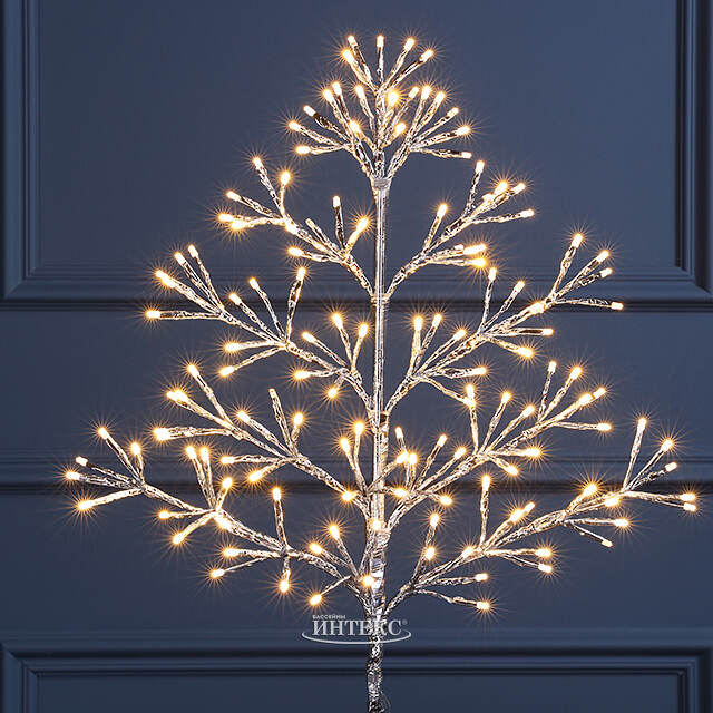 Светодиодное дерево Lausanne Silver 78 см, 140 теплых белых LED ламп с мерцанием, IP44 Kaemingk