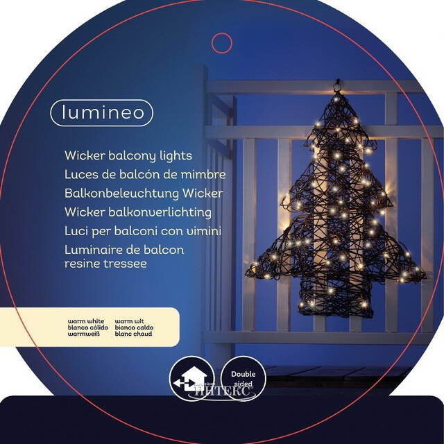 Светодиодное украшение Balcony Lights - Елочка 80 см, 72 теплые белые LED лампы, IP44 Kaemingk (Кейминг)