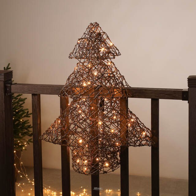 Светодиодное украшение Balcony Lights - Елочка 80 см, 72 теплые белые LED лампы, IP44 Kaemingk (Кейминг)
