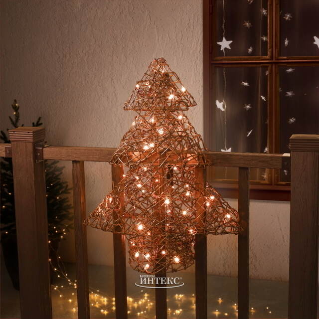 Светодиодное украшение Balcony Lights - Елочка 80 см, 72 теплые белые LED лампы, IP44 Kaemingk (Кейминг)