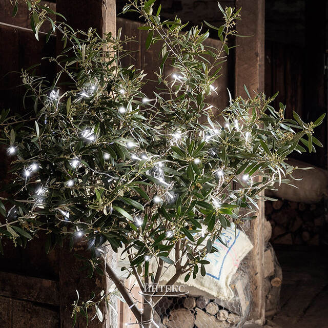 Светодиодная гирлянда Объемная 120 холодных белых LED ламп 9 м, черный ПВХ, контроллер, IP44 Kaemingk