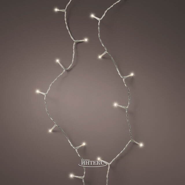 Светодиодная гирлянда нить Объемная 36 м, 480 теплых белых LED ламп, прозрачный ПВХ, диммер, IP44 Kaemingk (Кейминг)