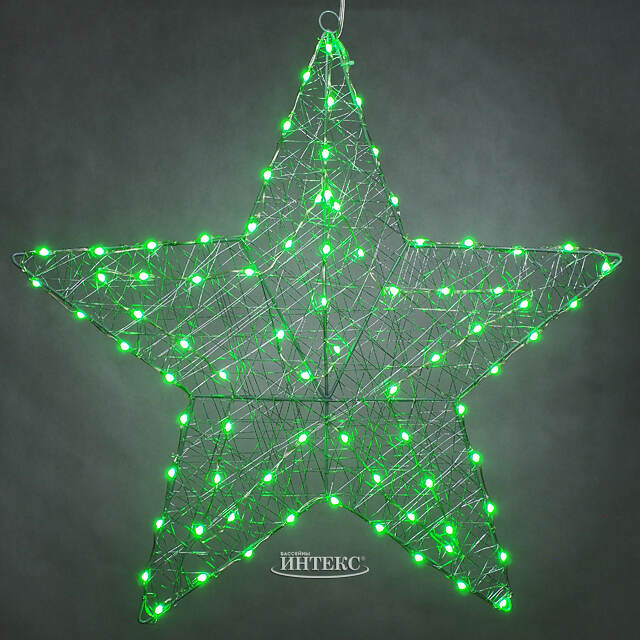 Светящаяся звезда Стелла 58 см, 80 разноцветных LED ламп, контроллер, таймер, пульт управления, IP44 Kaemingk