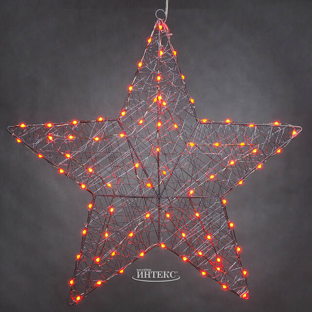 Светящаяся звезда Стелла 58 см, 80 разноцветных LED ламп, контроллер, таймер, пульт управления, IP44 Kaemingk