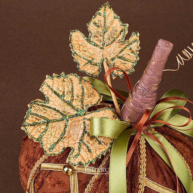 Декоративное украшение Тыква Микеле 23 см коричневая Winter Deco