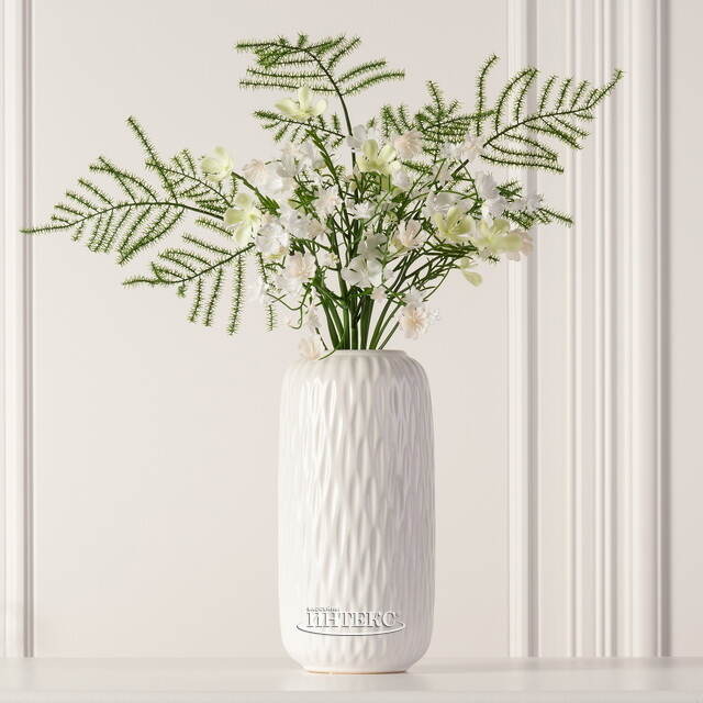 Искусственный букет Wild Flowers - Белые Росы 43 см Summer Deco