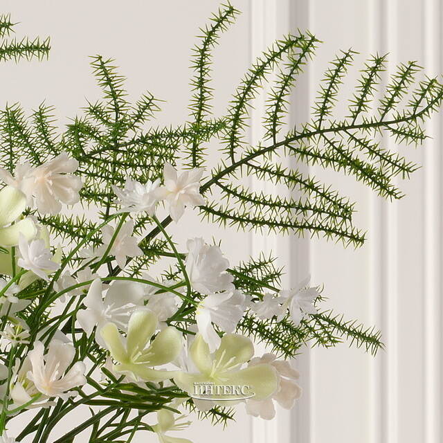 Искусственный букет Wild Flowers - Белые Росы 43 см Summer Deco