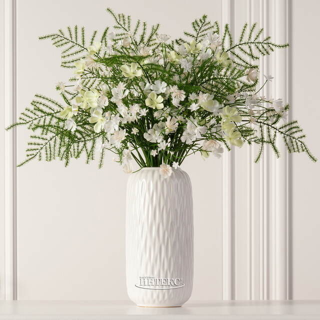 Искусственный букет Wild Flowers - Белые Росы 43 см Summer Deco