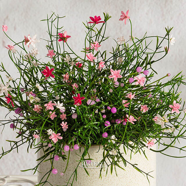 Искусственный цветок в горшке Хатиора 25 см, розовый Summer Deco