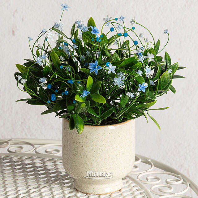 Искусственный цветок в горшке Миозотис 23 см Summer Deco
