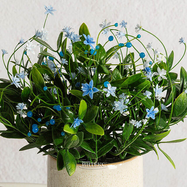 Искусственный цветок в горшке Миозотис 23 см Summer Deco