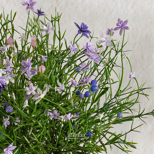 Искусственный цветок в горшке Wild Violet 26 см Summer Deco