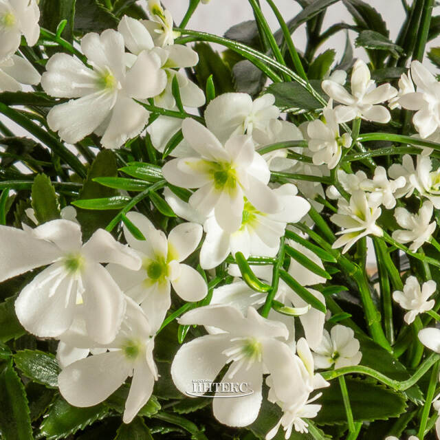 Искусственный цветок в горшке Жасмин 31 см белый Summer Deco