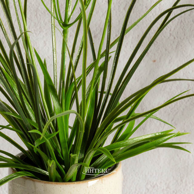 Искусственный цветок в горшке Таллинум 38 см желтый Summer Deco