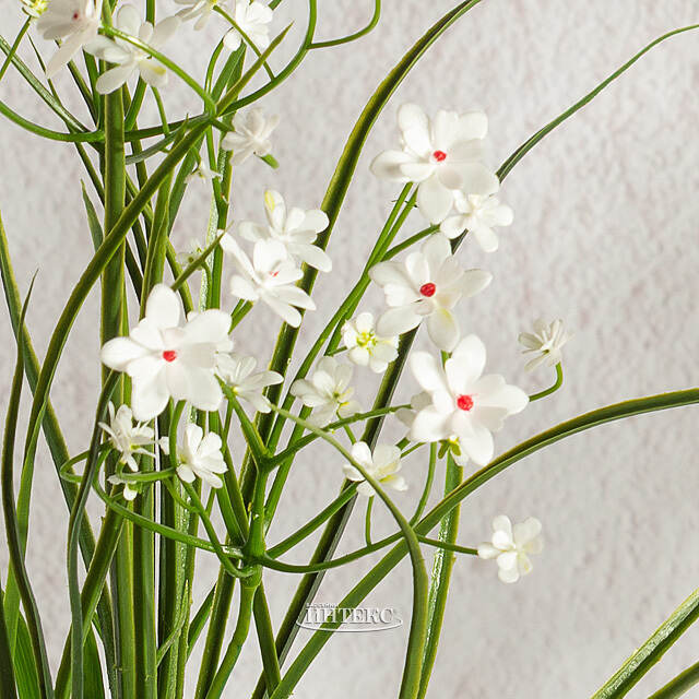 Искусственный цветок в горшке Таллинум 38 см белый Summer Deco