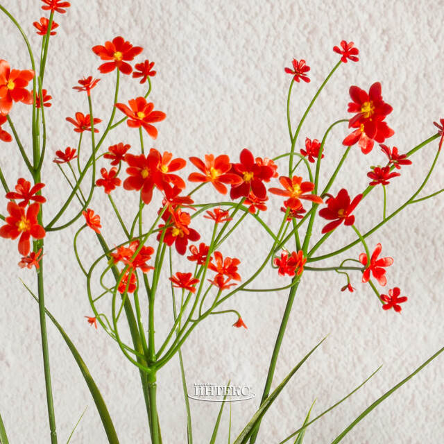 Искусственный цветок в горшке Таллинум 51 см красный Summer Deco