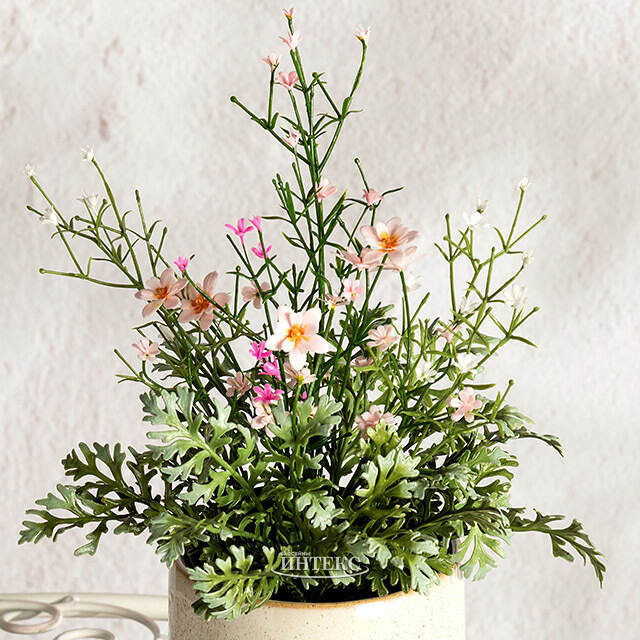 Искусственный цветок в горшке Луговые Цветы 26 см Summer Deco